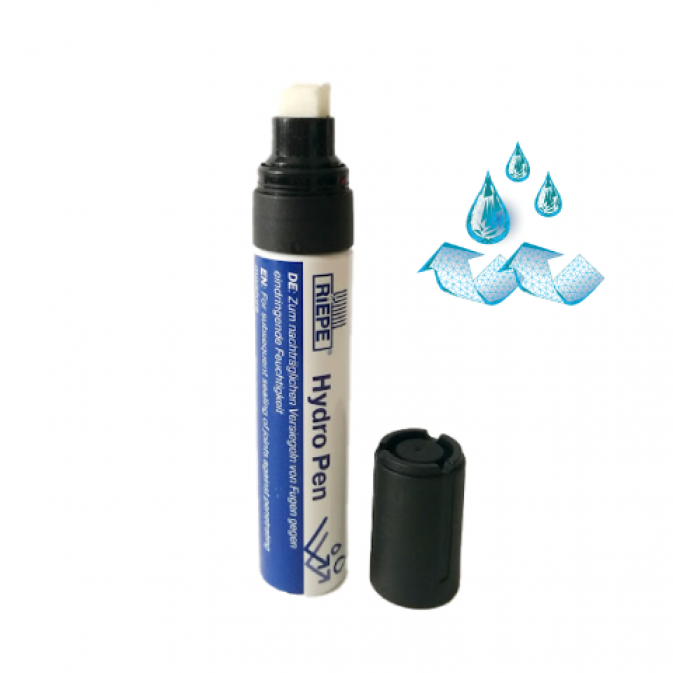 <p><b>Hydro Pen</b> Es un marcador que sella los bordes de la pieza de trabajo ya terminada con una capa que protege contra la penetración de humedad y mejora su resistencia al agua.</p>